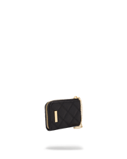NOIR QUILT GOLD CHAIN SHARK WALLET
